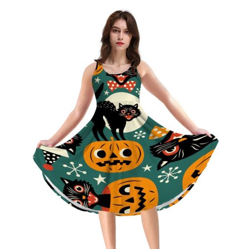 Gearhumans 3D Halloween Black Cats Custom Hawaiian Shirt - Image 6