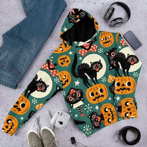 Gearhumans 3D Halloween Black Cats Custom Tshirt Hoodie Apparel 10 Gearhumans 3D Halloween Black Cats Custom Tshirt Hoodie Apparel - Image 10