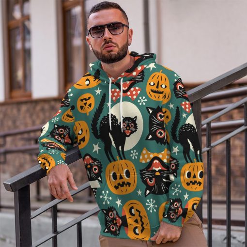 Gearhumans 3D Halloween Black Cats Custom Tshirt Hoodie Apparel 11 Gearhumans 3D Halloween Black Cats Custom Tshirt Hoodie Apparel - Image 11