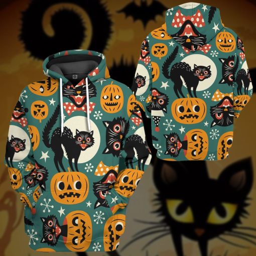 Gearhumans 3D Halloween Black Cats Custom Tshirt Hoodie Apparel 12 Gearhumans 3D Halloween Black Cats Custom Tshirt Hoodie Apparel - Image 12