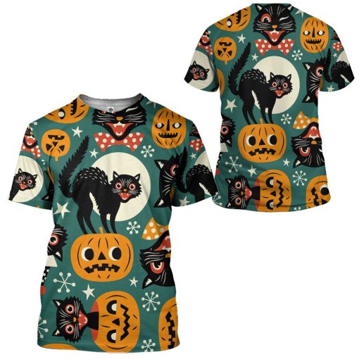 Gearhumans 3D Halloween Black Cats Custom Tshirt Hoodie Apparel 7 Gearhumans 3D Halloween Black Cats Custom Tshirt Hoodie Apparel - Image 7