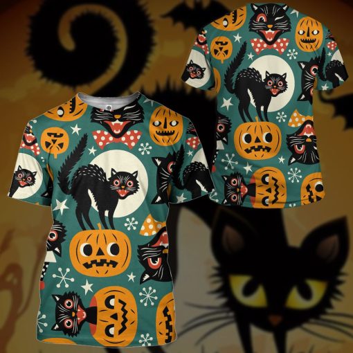 Gearhumans 3D Halloween Black Cats Custom Tshirt Hoodie Apparel 13 Gearhumans 3D Halloween Black Cats Custom Tshirt Hoodie Apparel - Image 13