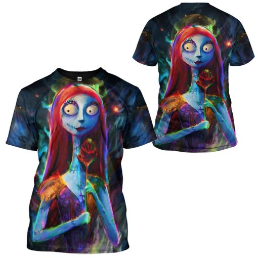 Gearhumans 3D Sally in Halloween Custom Hoodie Tshirt Apparel - Image 5