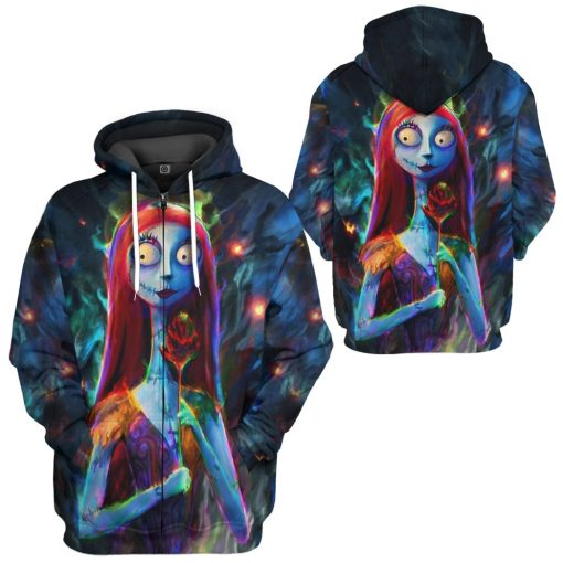Gearhumans 3D Sally in Halloween Custom Hoodie Tshirt Apparel - Image 9