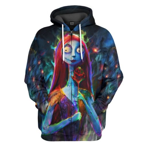 Gearhumans 3D Sally in Halloween Custom Hoodie Tshirt Apparel - Image 4