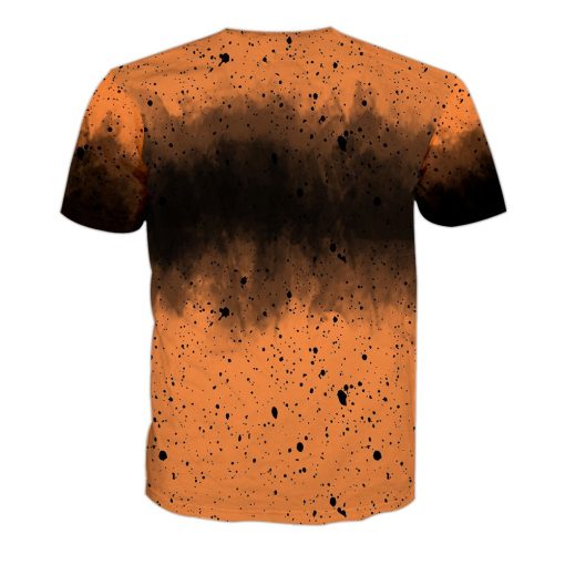 Gearhumans 3D Halloween Pumkin Tie Dye Custom Bleached Shirts - Image 2