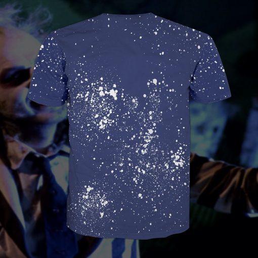 Gearhumans 3D Beetlejuice Its showtime! Custom Bleached Tshirt - Image 4