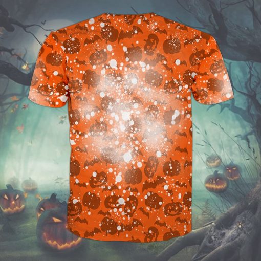 Gearhumans 3D Halloween Pumpkin SB Custom Bleached Shirts - Image 4