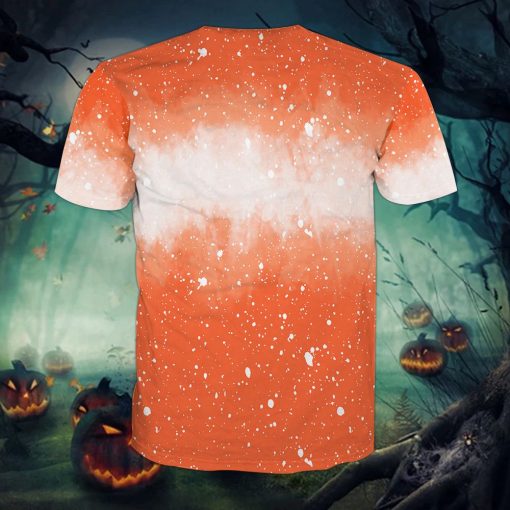 Gearhumans 3D Halloween Leopard Tongue Custom Bleached Shirt