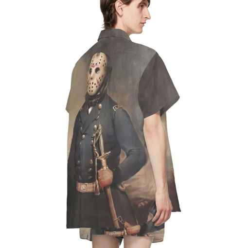 Gearhumans 3D Jason Voorhees Friday The 13th Portrait Custom Short Sleeve Shirt - Image 4