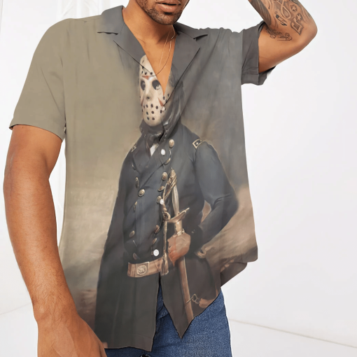 Gearhumans 3D Jason Voorhees Friday The 13th Portrait Custom Short Sleeve Shirt - Image 3