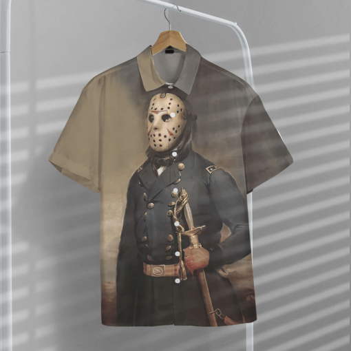 Gearhumans 3D Jason Voorhees Friday The 13th Portrait Custom Short Sleeve Shirt - Image 6