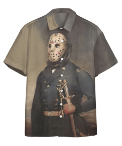 Gearhumans 3D Jason Voorhees Friday The 13th Portrait Custom Short Sleeve Shirt