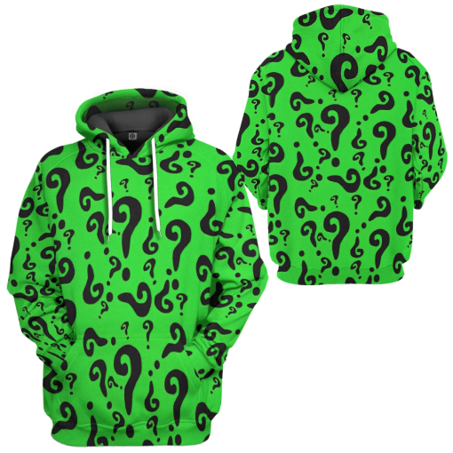 Gearhumans 3D DC The Riddler Custom TShirt Hoodie Apparel - Image 5