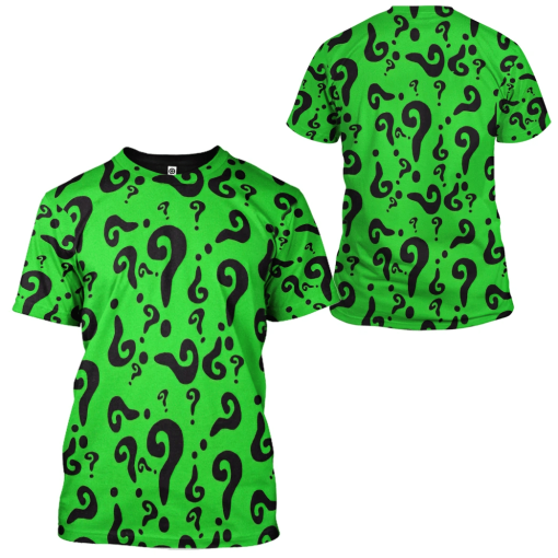 Gearhumans 3D DC The Riddler Custom TShirt Hoodie Apparel - Image 7