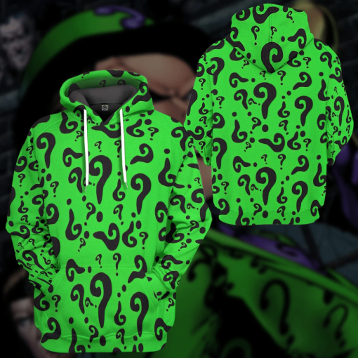 Gearhumans 3D DC The Riddler Custom TShirt Hoodie Apparel - Image 11