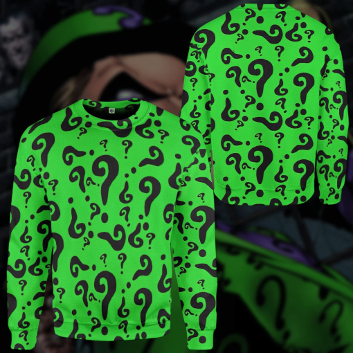 Gearhumans 3D DC The Riddler Custom TShirt Hoodie Apparel - Image 13