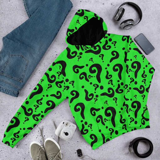 Gearhumans 3D DC The Riddler Custom TShirt Hoodie Apparel - Image 12