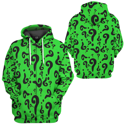 Gearhumans 3D DC The Riddler Custom TShirt Hoodie Apparel - Image 8