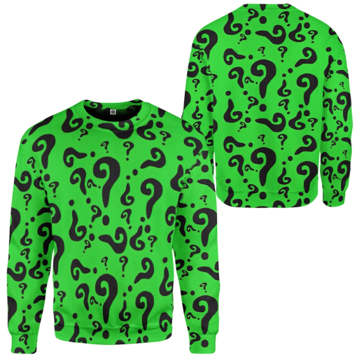 Gearhumans 3D DC The Riddler Custom TShirt Hoodie Apparel - Image 6