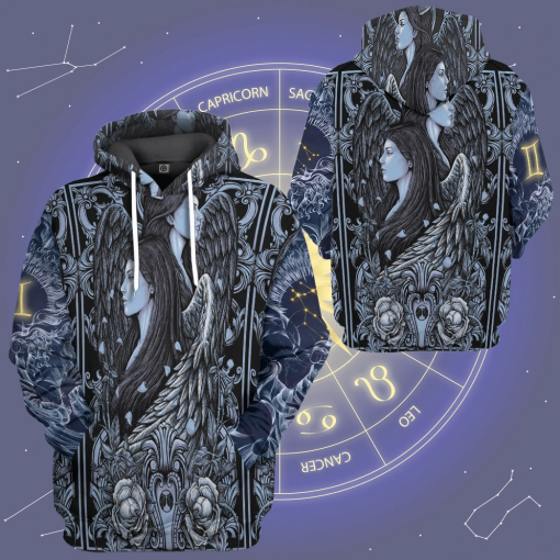 Gearhumans 3D The Dark Side of Gemini Custom Tshirt Hoodie Apparel - Image 10