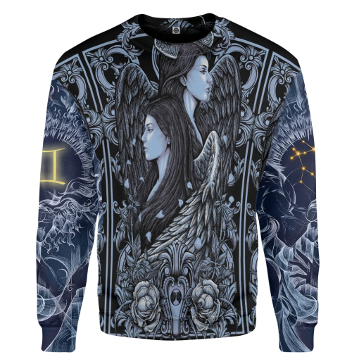 Gearhumans 3D The Dark Side of Gemini Custom Tshirt Hoodie Apparel - Image 2