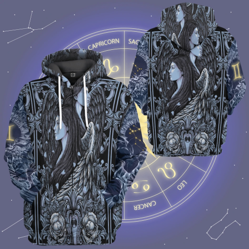 Gearhumans 3D The Dark Side of Gemini Custom Tshirt Hoodie Apparel - Image 11