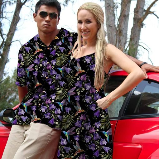 Gearhumans 3D Beautiful Violet Cornflowers And Hummingbirds Custom Hawaii Shirt 14 Gearhumans 3D Beautiful Violet Cornflowers And Hummingbirds Custom Hawaii Shirt - Image 14