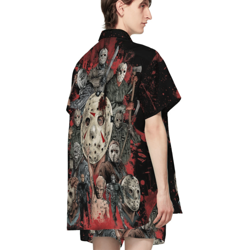 Gearhumans 3D Jason Horror Custom Name Short Sleeve Shirt 4 Gearhumans 3D Jason Horror Custom Name Short Sleeve Shirt - Image 4