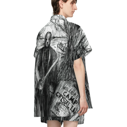 Gearhumans 3D Jason Welcome You To Crystal Lake Custom Hawaii Shirt 4 Gearhumans 3D Jason Welcome You To Crystal Lake Custom Hawaii Shirt - Image 4