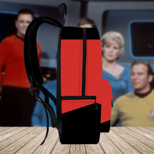 Gearhumans 3D S.T The Next Generation 1987 1994 Red Custom Name Backpack - Image 6