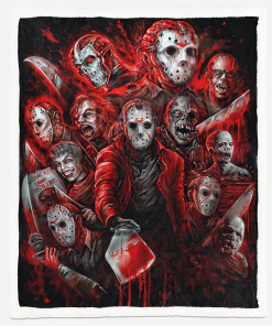 Gearhumans Halloween Murderer Blood Rain Blanket