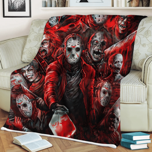 Gearhumans Halloween Murderer Blood Rain Blanket - Image 3