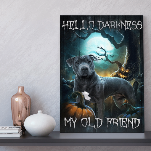 Gearhumans Pitbull Hello Darkness My Old Friend Canvas 6 Gearhumans Pitbull Hello Darkness My Old Friend Canvas - Image 6