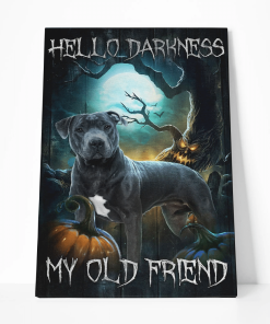 Gearhumans Pitbull Hello Darkness My Old Friend Canvas