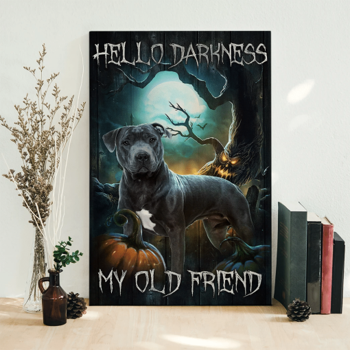 Gearhumans Pitbull Hello Darkness My Old Friend Canvas 5 Gearhumans Pitbull Hello Darkness My Old Friend Canvas - Image 5