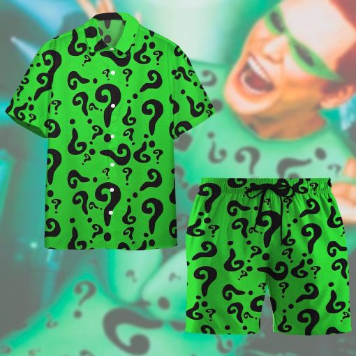 Gearhumans 3D DC The Riddler Custom Hawaii Shirt - Image 13