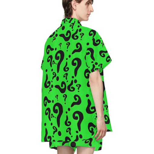 Gearhumans 3D DC The Riddler Custom Hawaii Shirt - Image 4
