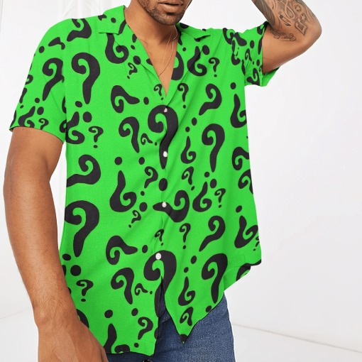 Gearhumans 3D DC The Riddler Custom Hawaii Shirt - Image 3