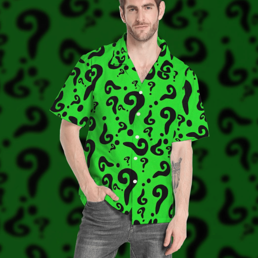 Gearhumans 3D DC The Riddler Custom Hawaii Shirt - Image 6