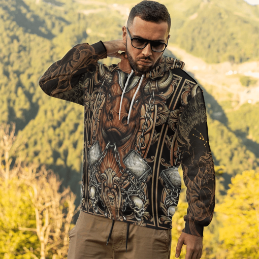 Gearhumans 3D The Dark Side of Taurus Custom Tshirt Hoodie Apparel - Image 13