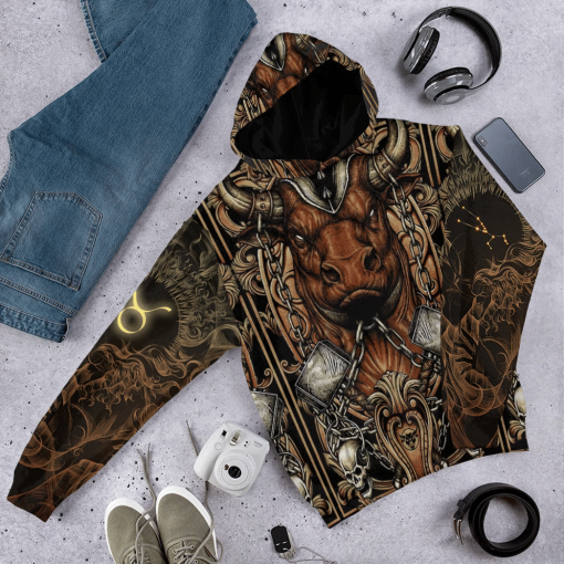 Gearhumans 3D The Dark Side of Taurus Custom Tshirt Hoodie Apparel - Image 14
