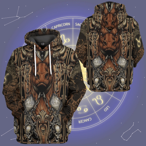 Gearhumans 3D The Dark Side of Taurus Custom Tshirt Hoodie Apparel - Image 10