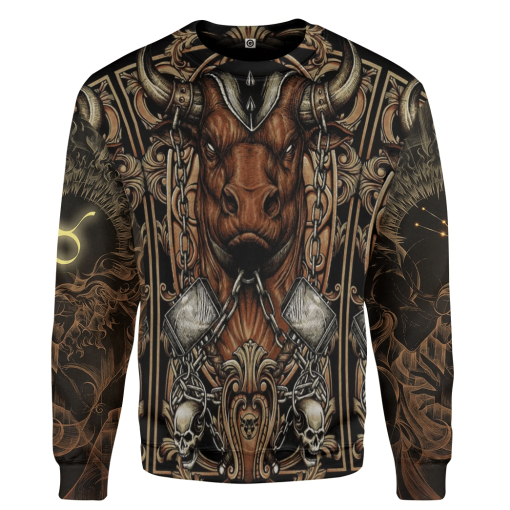 Gearhumans 3D The Dark Side of Taurus Custom Tshirt Hoodie Apparel - Image 2