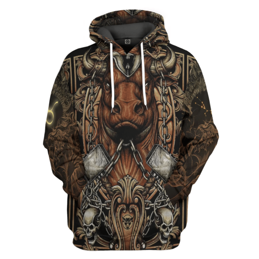 Gearhumans 3D The Dark Side of Taurus Custom Tshirt Hoodie Apparel