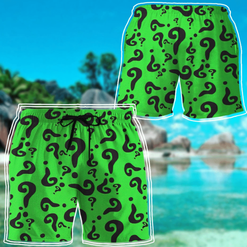 Gearhumans 3D DC The Riddler Custom Men Short - Image 7