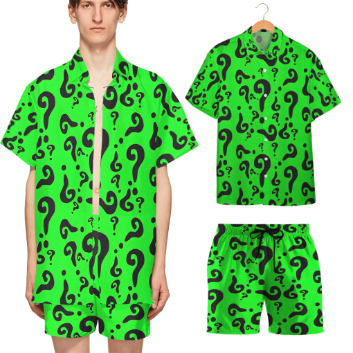 Gearhumans 3D DC The Riddler Custom Men Short - Image 4
