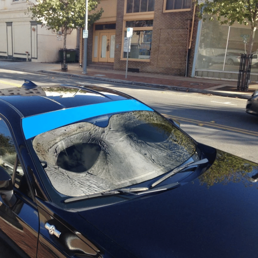 Gearhumans 3D Halloween Michael Myers Mask Custom Car Auto Sunshade