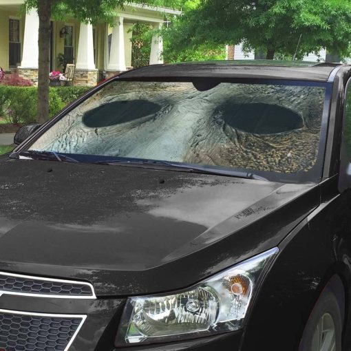 Gearhumans 3D Halloween Michael Myers Mask Custom Car Auto Sunshade