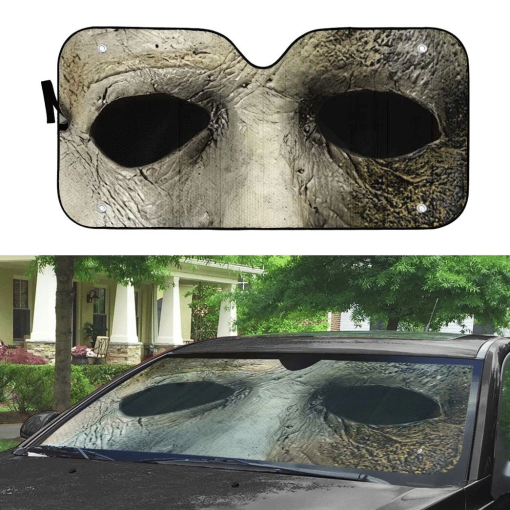 Gearhumans 3D Halloween Michael Myers Mask Custom Car Auto Sunshade